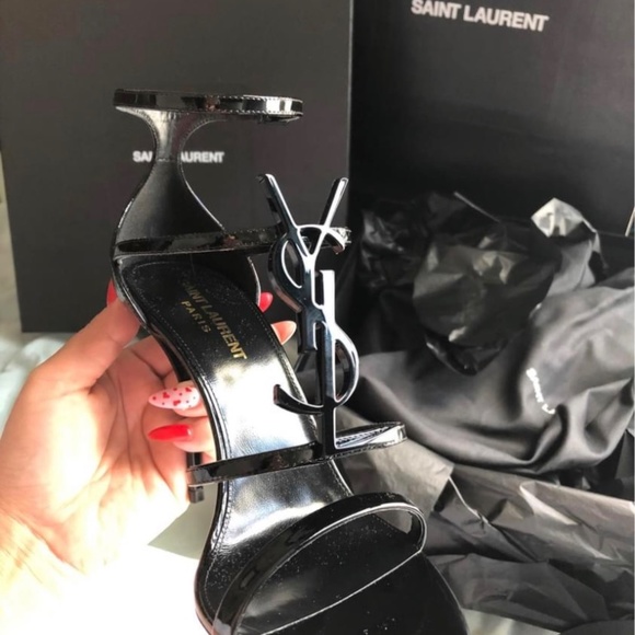 Ysl Cassandra black sandal heels size 38 - Picture 6 of 6